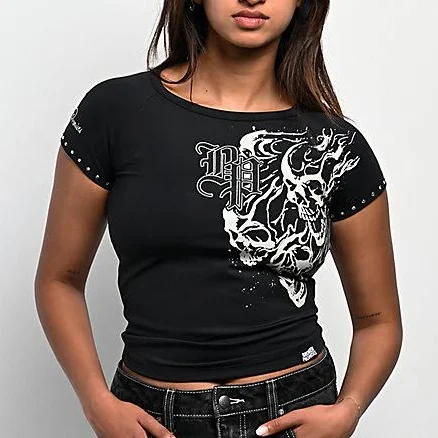 Broken Promises Storm of Chaos Raglan Crop T-Shirt