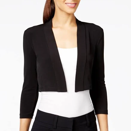 Calvin Klein Three-Quarter-Sleeve Bolero Cardigan Womens