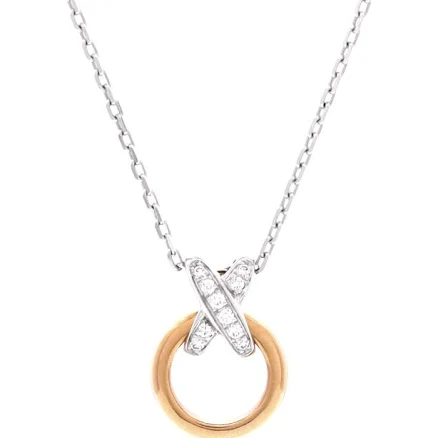 Chaumet Jeux de Liens Circle Pendant Necklace White Gold