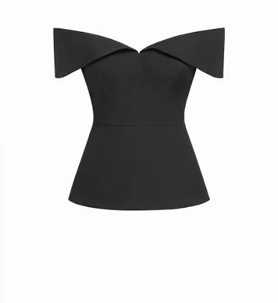 Off-Shoulder Woven Zipper Top