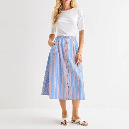 St. John's Bay Women's Midi A-Line Skirt