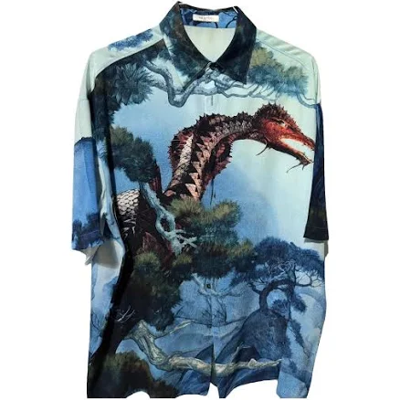 Valentino Garavani Silk Dragon Garden Shirt M International