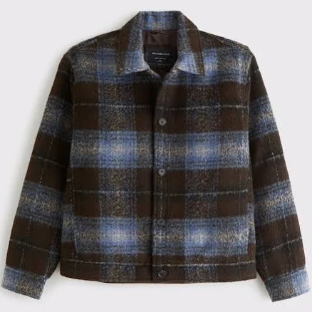 Abercrombie & Fitch Men's Wool-Blend Trucker Jacket