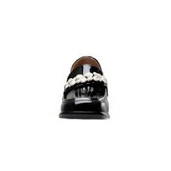 MARC NOLAN Women's Margot Leather Penny Loafer Block Pumps