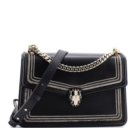 Bulgari Serpenti Diamond Blast Calf Leather Shoulder Bag