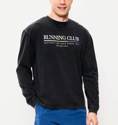 Old Navy Men's Lived-In Pro Long-Sleeve Graphic T-Shirt