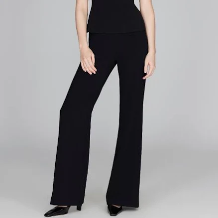 Double Face Flare Pants with Back Zip
