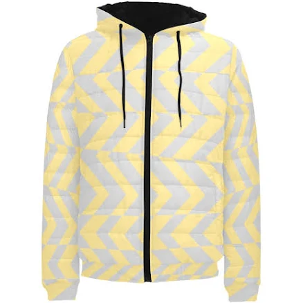 Unisex Abstract Hooded Puffer Jacket