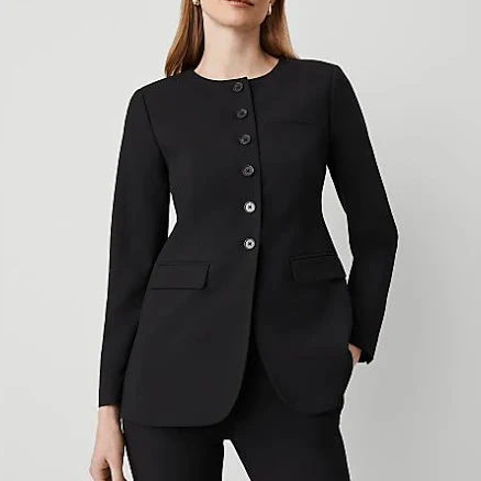 Ann Taylor Women's Curved Hem Seasonless Stretch Jacket