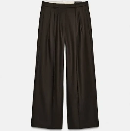 Zara Women's Wide Leg Pleated Pants