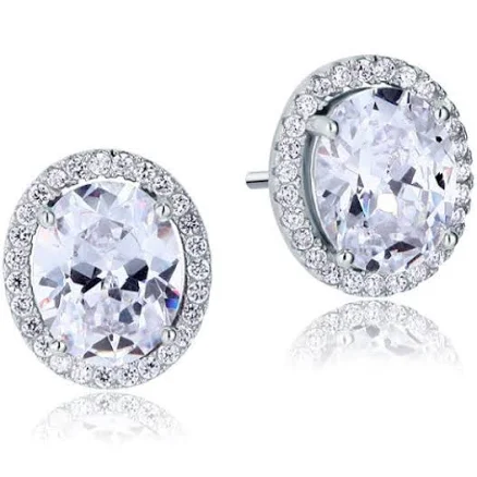 Diva's Dream Oval Cut Diamond Earrings