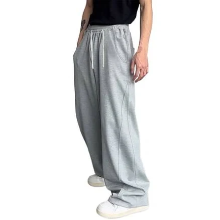 Men's Oversized Diagonal Seam Sweatpants