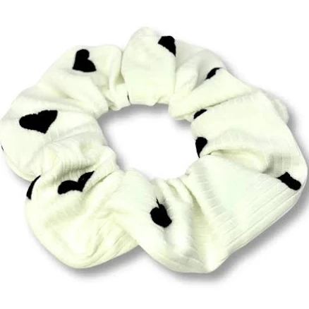 Enchanted Scrunchie Mini Heart Ribbed Scrunchie
