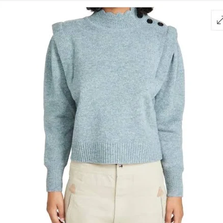 Isabel Marant Women's Meery Puff-Sleeve Pullover Sweater