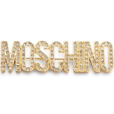 Moschino Crystal Embellished Brooch