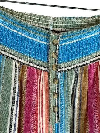 Timeless Thrift Company Rainbow Striped Palazzo Pants
