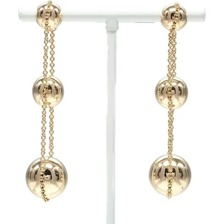 Tiffany & Co. Hardware Triple Drop Earrings, 18K Pink Gold, Approx. 11.1g