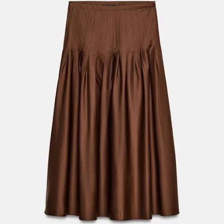 Zara Pleated Midi Skirt