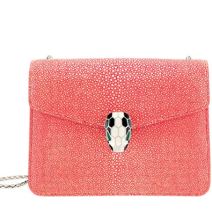 Bvlgari Women's Serpenti Forever Crossbody Bag In Galuchat Leather
