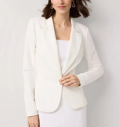White House Black Market Women's Knit Crepe Blazer