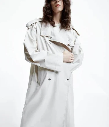 MO&Co. Women's Back Slit Trench Coat