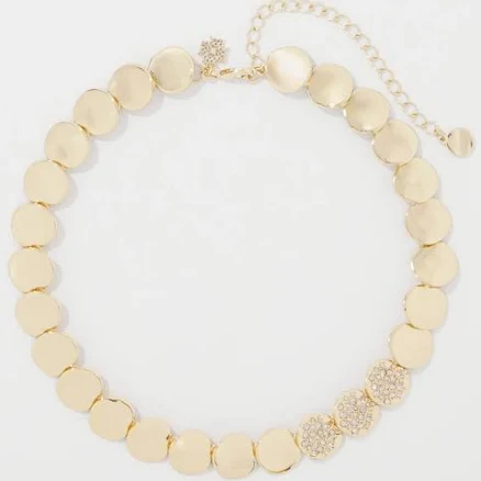 White House Black Market Pave Discs Necklace
