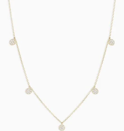 Gorjana 14K Solid Gold Diamond Pavé Flutter Necklace
