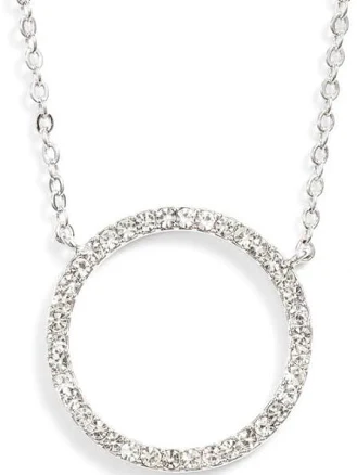Nordstrom Pavé Open Circle Pendant Necklace