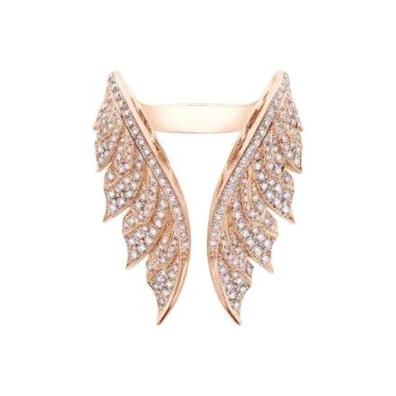 STEPHEN WEBSTER Magnipheasant Pave Open Feather Ring
