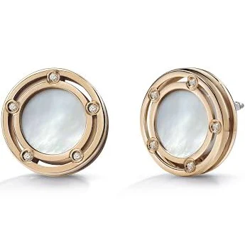 Damiani D.side Pink Gold Mother of Pearl and Diamond Earrings
