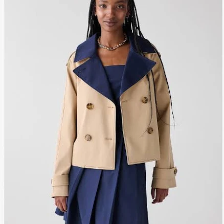 Kate Spade Colorblocked Crop Trench