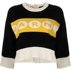 Marni Cropped Logo-intarsia JumperMarni Cropped Logo-intarsia Jumper