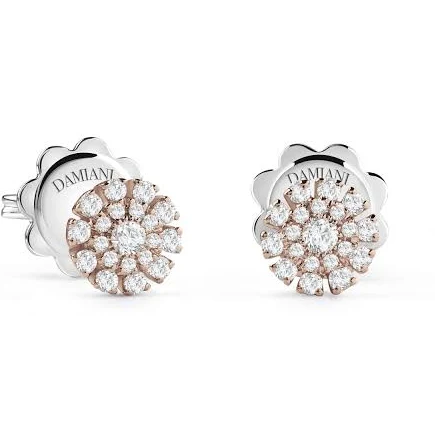 Damiani Margherita Pink Gold Diamond Earrings