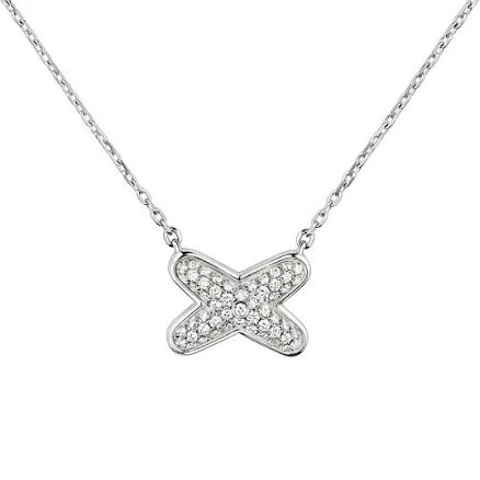 Chaumet White Gold And Diamond Jeux de Liens Pendant Necklace - Silver - One Size