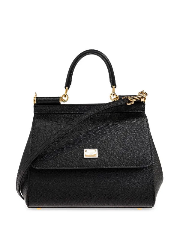 Black Sicily Small Leather Bag