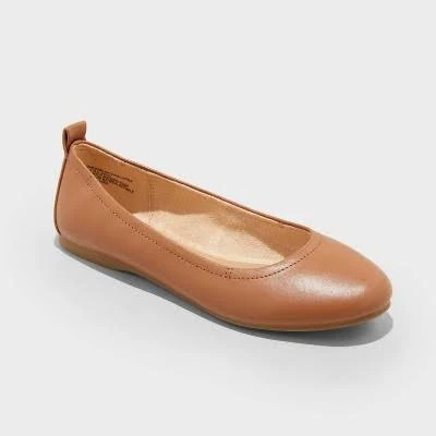 Universal Thread Women's Danielle Scrunch Memory Foam Ballet Flats