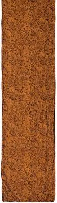 Long Baroque Silk Wild Rag Rust