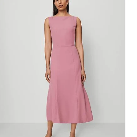 Ann Taylor Women's Boatneck Flare Dress