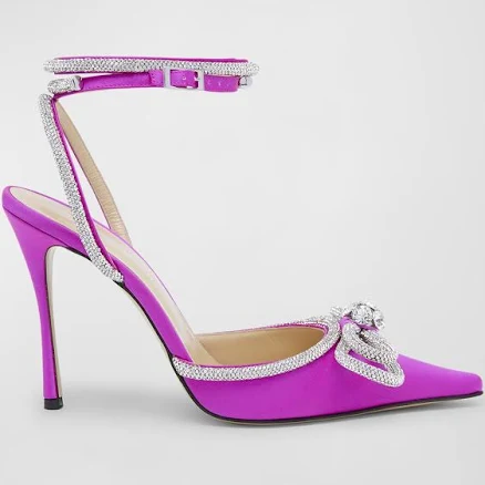 Mach & Mach Women's Strass Bow Double Ankle-Strap Pumps