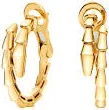 Bvlgari Serpenti Viper 18K Yellow Gold Diamond Hoop Earrings