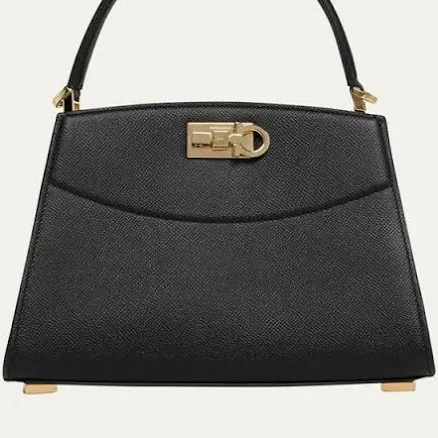 Ferragamo Women's Small Studio Box Leather Top Handle Bag
