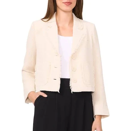 halogen Women's Fringe Detail Tweed Jacket