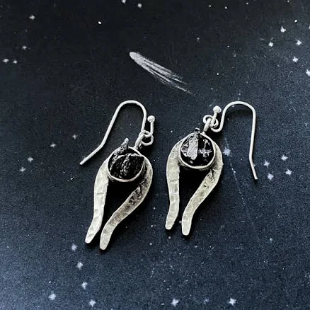 Comet Meteorite Earrings
