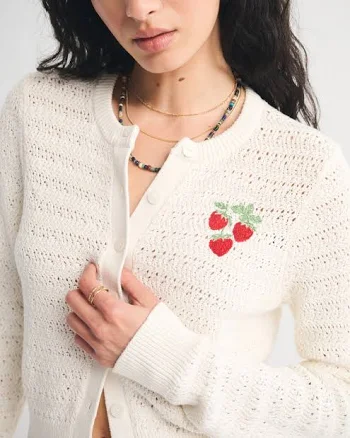 Abercrombie & Fitch Women's Shrunken Crew Cardigan