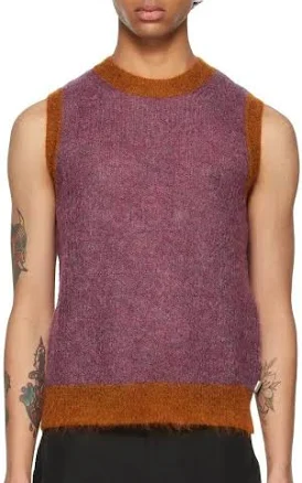 Mohair Mix Loose Knit Vest