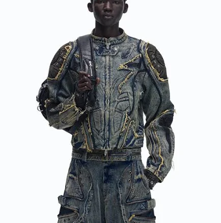 Tiger Print Racing Denim Jacket