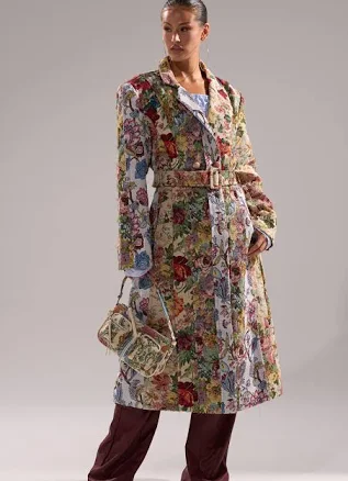 AKIRA Sunday Patchwork Trench Coat