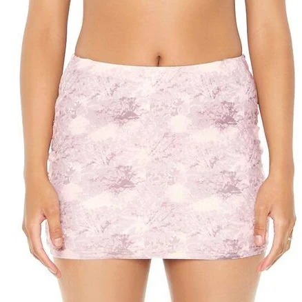 Fitted Abstract Print Mini Skirt