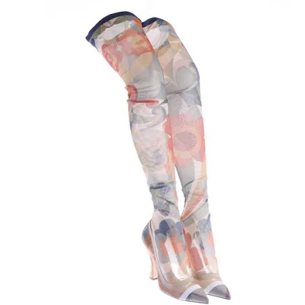 Multicolor Over The Knee Boots