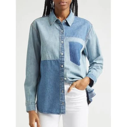 VERONICA BEARD Women's Dalma Colorblocked Denim Shirt